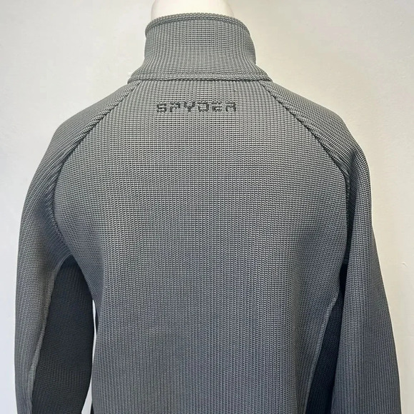Spyder Foremost Jacket Coat Heavy Weight Core Sweater Full Zip Gray Black Small - Picture 6 of 11
